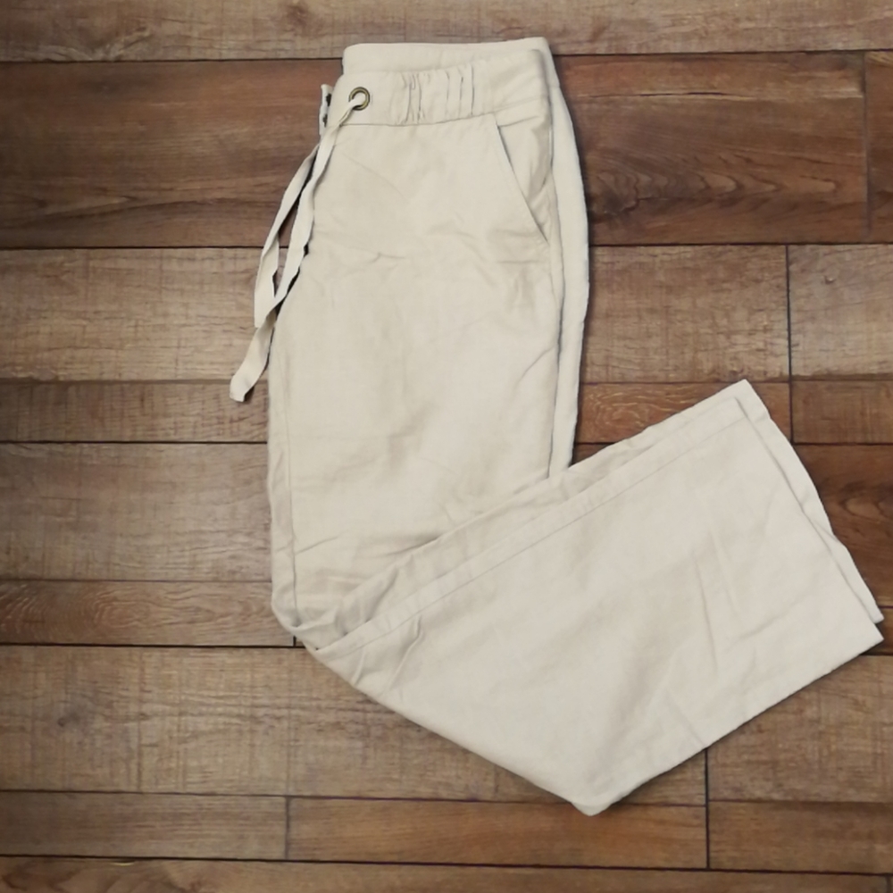 Jcrew factory wide leg linen beach pants
